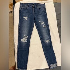 GAP True Skinny Distressed Denim